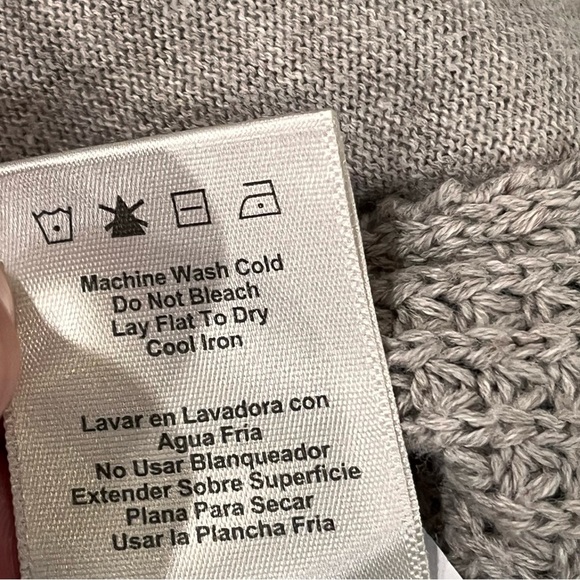 UGG Taupe Tan Selby Cable Knit Turtleneck Tunic Sweater Mini Dress size Medium - Picture 10 of 10